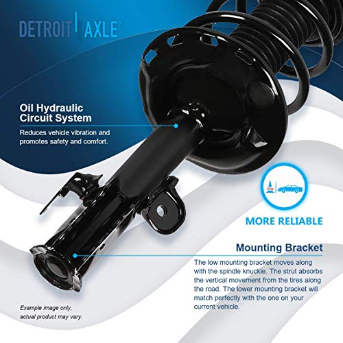 Detroit Axle - 3.5L Front Struts + Lower Control Arms w/Ball Joints | Replacement for 2006-2012 Toyota RAV4-4pc Set - size: 4CQ2500769/Big Kit