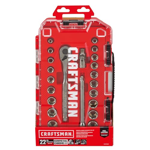 CRAFTSMAN Mechanics Tool Set, 3/8" Drive, SAE/Metric, 22 Piece (CMMT12029) - style: 3/8 Inch Set, 22 Piece