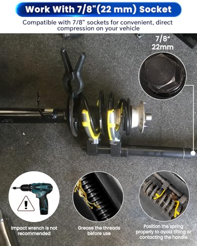ATPEAM Macpherson Strut Spring Compressor Kit Universal Interchangeable Fork Coil Extractor Tool Set