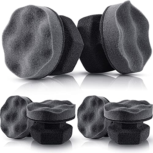 BBTO 6 Pack Large Tire Shine Applicator Pad Tire Dressing Sponge Applicator Pads Tires Sponge Applicators Foam Gel Wet Applicators Car Detailing Reusable Cleaning Supplies for Applying Tires Shine - color: Gray, size: 3.15 Inch Diameter