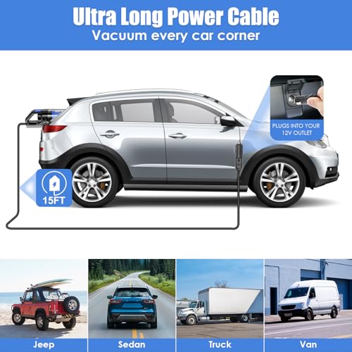 Car Cleaning Kit, Car Interior Detailing Kit with High Power Handheld Vacuum, Detailing Brush Set, Windshield Cleaner, Cleaning Gel, Complete Auto Accessories for Men, Women