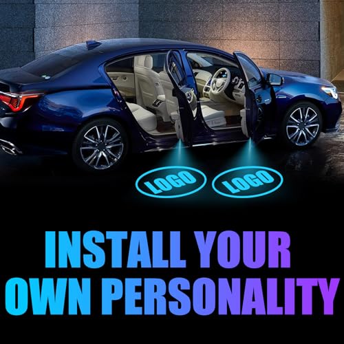 SPOBODY 2PCS Car Door Light Projector Car Door Projector Rechargeable HD Car Welcome Courtesy Ghost Shadow Lamp Fit for Cars (for KK-II-A) - style: for KK-II-A