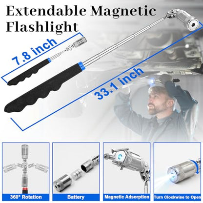 DOAHO 17Pcs Mechanic Hook and Pick Tool Set & Car Trim Removal Kit with Fastener Clip Pliers,Rivet Puller,Magnetic Pickup,Gasket Scraper,Non-Scratch Plastic Pry Tools for Automotive Repair-Blue - color: Blue-17 Pcs Auto Pick and Hook Set