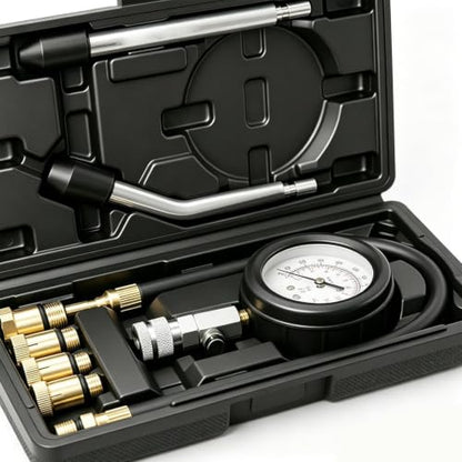 Cylinder Compression Tester 300 Psi Quick Connection | Engine Compression Tester Kit for Car Truck Sedan Pickup Truck Trailer RV Motorcycle