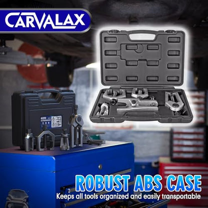 CARVALAX 5-in-1 Ball Joint Separator, Ball Joint Removal Tool Kit | Front End Service Tool Kit for Tie Rob Removal, Pitman Arm Puller, Cars SUVs Pickup Trucks Automotive Tools w/Storage Case - color: Silver, style: 5-in-1