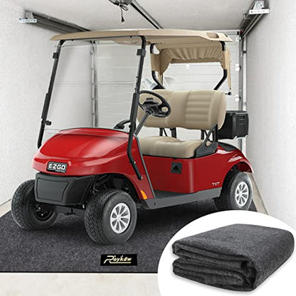 Roykaw Garage Floor Mat and Mechanic Pad, Motorcycle Parking Mat, Protect Floor from Spills, Drips, Splashes and Stains, Oil Absorbent/Cut to Size/Waterproof/Non Slip Design - 9.18 ft. x 4.92 ft. - size: 9.18x 4.92 Feet