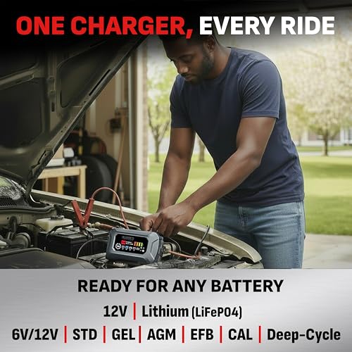 Schumacher Electric Rugged 3A Car Battery Charger and Maintainer, 3-in-1 Solution, for 6V/12V Power Sport, Automotive, and Marine Batteries, SC1681