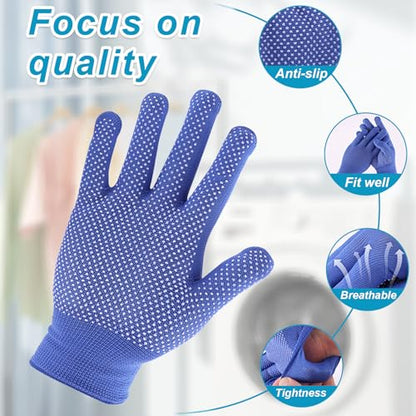 3PCS Upgraded Dryer Vent Cleaner Kit: Universal Vacuum Hose Attachment for Lint Removal Fits All Vacuums Cleaner Vacuum Hose With Brush Lint Brush Gloves - color: Blue Black