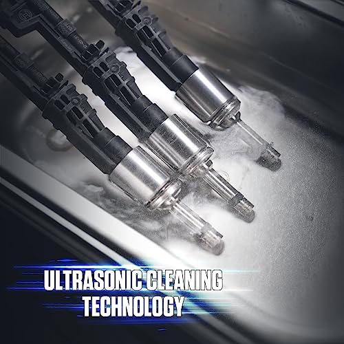 AUTOOL Fuel Injector Cleaner and Tester Machine, Ultrasonic Fuel Injection Cleaner 6 Cylinder for GDI, EFI, FSI, 12V/70V/120V, Color Display, 67.63oz Cleaning Tank, 3 Cleaning Functions 12 Test Modes