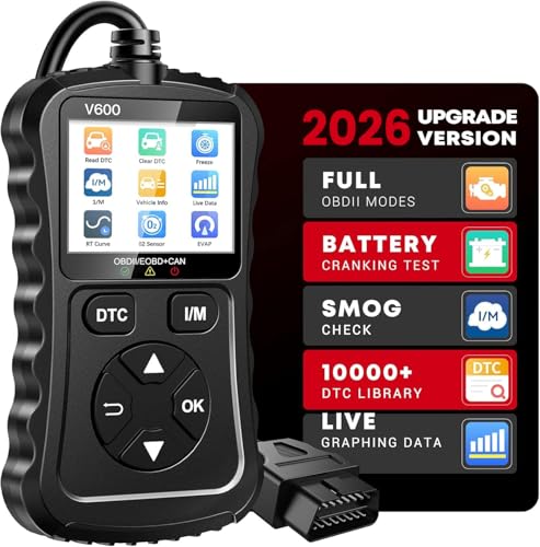 OBD2 Scanner Car Code Reader Support Voltage Test Plug and Play Fixd Car CAN Diagnostic Scan Tool Read and Clear Engine Error Codes for All OBDII Protocol Vehicles Since 1996（Black） - color: black