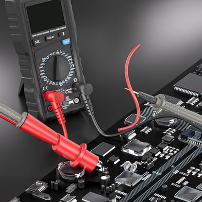 Goupchn 6PCS Multimeter Test Leads Kit with Push On Alligator Clips | Precision Sharp Probes, Digital Electrical Test Probes, 1000V 10A - style: P1506B