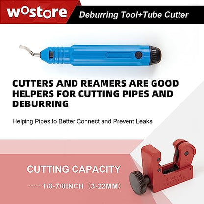 Wostore 25FT Brake Line Kit & Flaring Tool, 24 Brass Fittings, 3/16-5/8" | Double & Single & Bubble flares flaring tool. 25FT 3/16" copper line. Cutter and reamer included. 7 sizes up to 5/8" - size: Flaring tool with 3/16" brake line