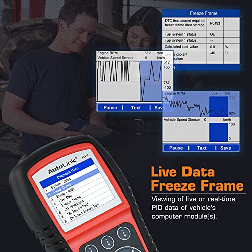 Autel AutoLink AL619 OBD2 Scanner, ABS SRS Warning Light Scan Tool, Turn Off Check Engine Light Car Diagnostic Tool, 10 OBDII Test Modes, Live Data, Freeze Frame, 2026 Up of ML619 AL519 ML519