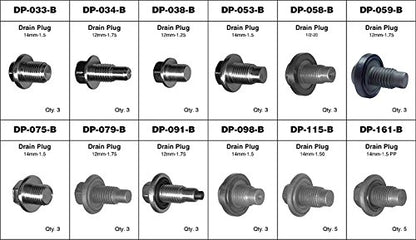 Dynamic DY-DPA-4-A Oil Drain Plug Assortment