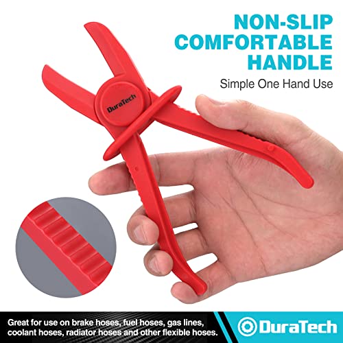 DURATECH 6-Piece Hose Clamp Set for Fuel, Brake and Radiator Hoses | Pinch Clamp Pliers for Flexible Hoses, Fuel, Gas, Brake & Radiator Lines - size: 6-Piece, style: Straight