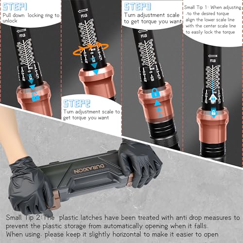 Torque Wrench 3/8-Inch Drive Dual Range Scales 10-110 Ft-Lb/13.56-149.14Nm, ±3% Precision, 72 tooth Dual-direction Torque Wrenches for Bike, Motorcycle and Car Repair - size: 【3/8-Inch DR.10-110 FT.LB】