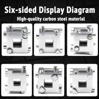 3/8" Disc Brake Piston Tool, Caliper Wind Back Cube Tool Universal Cube Brake Caliper Compression Accessory for Car Rear Disc