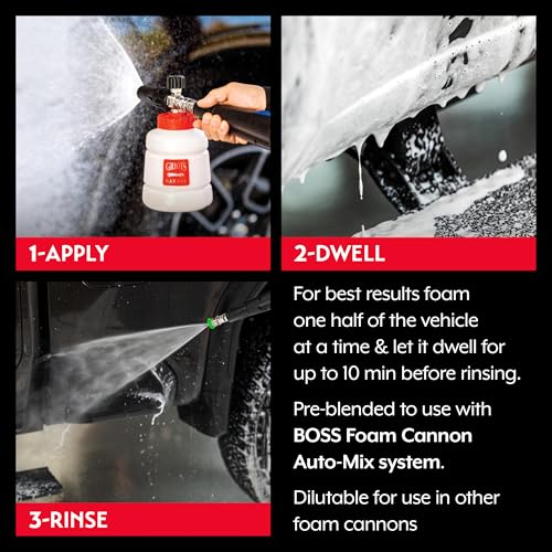 Griot's Garage BOSS Foaming Surface Wash for Car Cleaning and Detailing, Compatible with the BOSS Foam Cannon Auto-Mix System, One Gallon - size: 128 Fl Oz (Pack of 1)