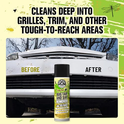 Chemical Guys, Bug, Sap & Tar Remover, Fast-Acting Pre-Wash Spray, 2-Pack | Loosens baked-on bugs, tar, sap and road film before a wash, safe on paint, glass and chrome, two bottles - style: 2 Pack