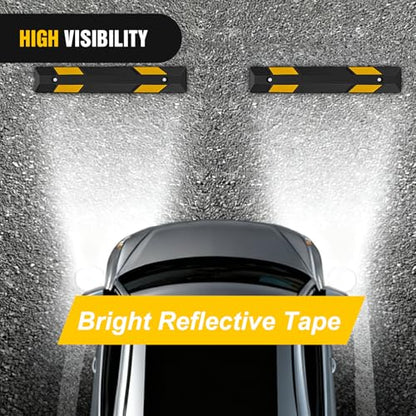 Nilight 36 Inch Parking Curb - 2 Pack Heavy Duty Rubber Garage Driveway Wheel Parking Stopper Blocks for Cars, SUVs, and Trucks - size: 36" 2-Pack