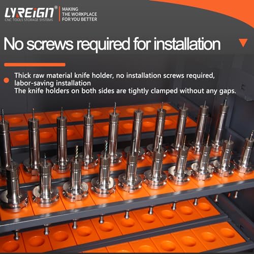 5-Layer Double-Sided Parallel CNC Storage, Large Capacity Tool Keeper & Compartment for Workers - size: CAT/BT40-200CAP