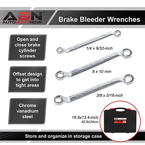 ABN Disc Brake Service Set - 32pc Universal Disc Brake Caliper Compression Tool Set for Pad Piston and Line Adjustment