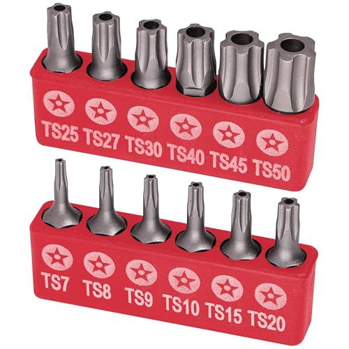 Torx Plus 5-Point Tamper-Proof Security Bits - 12Pc Torx Star 5 Point, Security Tamper Proof, Driver Bit Set TS7,8,9,10,15,20,25,27,30,40,45,50 Multifunction Damage/Shear Resistant Torque Kit - style: Torx Plus (5-Point)