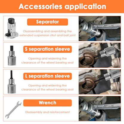 Abizarch Car Strut Spreader Tool,Hydraulic Shock Absorber Removal Tool,Universal Arm Swing Suspension Separator Metal Sheephorn Separator Tool Shock Absorber Suspension Strut Ball Joint