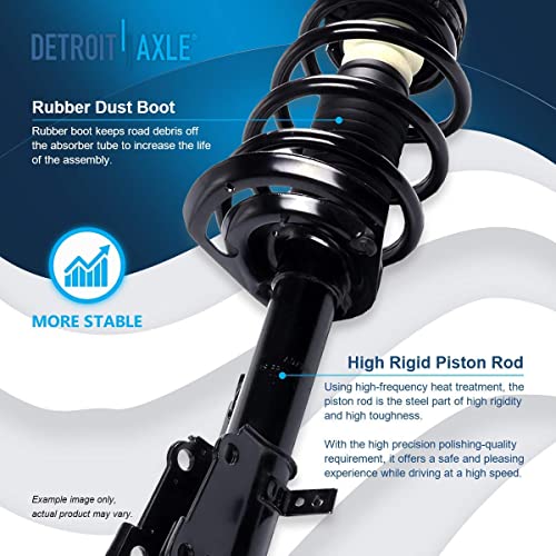 Detroit Axle - Front and Rear Suspension Kit 2011-2019 Dodge Journey | Struts with Coil Spring Assembly 2012 2013 2014 2015 2016 2017 2018 Replacement Suspension Struts Shock Absorbers - size: 4Q47307/ 4 Struts