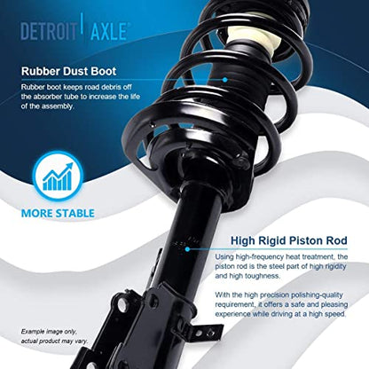 Detroit Axle - Front and Rear Suspension Kit 2011-2019 Dodge Journey | Struts with Coil Spring Assembly 2012 2013 2014 2015 2016 2017 2018 Replacement Suspension Struts Shock Absorbers - size: 4Q47307/ 4 Struts