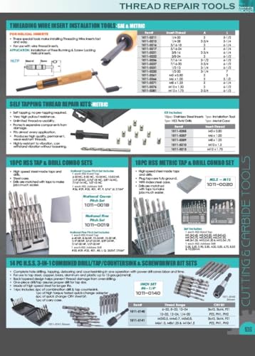 HHIP 1011-0070 31 Piece M10 x 1.50 Helical STI Thread Repair Kit - size: M10 X 1.50 31 Pc. Kit, style: Thread Repair Kit - Metric