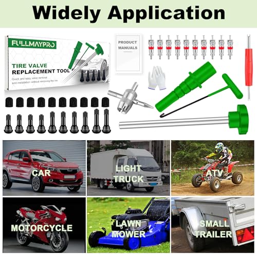 38PCS Tire Valve Stem Core Quickly Replacement Tool Kit,Quick Change Tire Valve Tool Kit for Replacing Leaky Valves in Cars,Trucks,ATVs,etc.with TR413/TR414/TR418