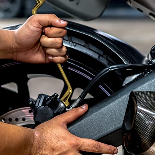 DURATECH Offset Box Wrench Set, Metric, 9-Piece, 6-23mm | 75-Degree, CR-V Steel, Titanium Plating, With Pouch - color: Titanium-plated
