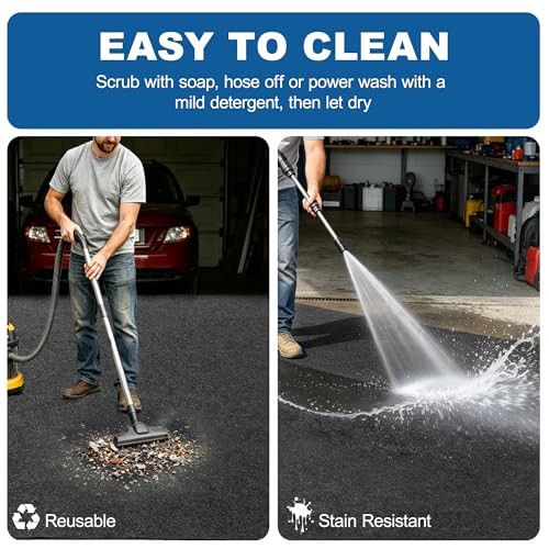 Extra Large Garage Floor Mat 8' 10" x 22' - Premium Felt + Waterproof Backing Thickened and Soft Heavy Duty Oil Absorbent Non-Slip Pad Garage Parking Mats for Floor Large SUVs MPV Pickup Truck RV - size: 8' 10"x 22'