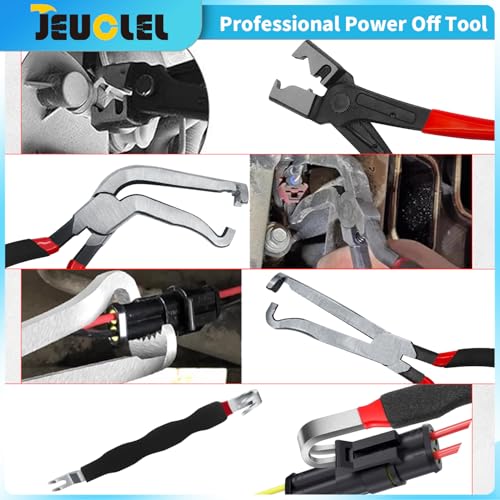 4PCS Professional Electrical Disconnect Pliers for Cars‌, Automotive Electrical Connector Separator Tool, ‌Hose Clamp Pliers, Electrical Plug Pliers‌ & ‌Connector Removal Tool‌ Kit - size: 4Pcs（Black & Red）