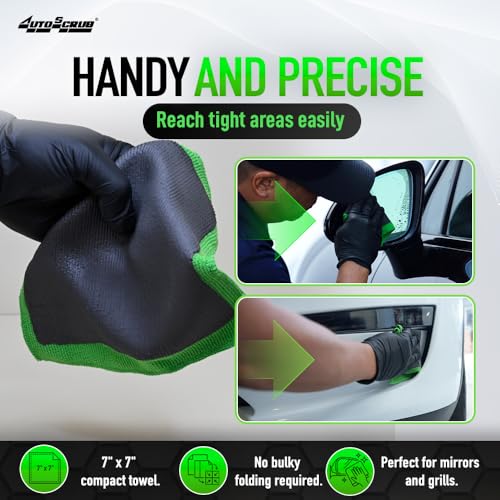Nanoskin AUTOSCRUB Surface Prep Towel - General Grade 7" x 7" - Patented Clay Bar Replacement Tool to Remove Embedded Contaminants Before Wax & Coating |for Painted Surface, Glass, Plastic, Metal, etc - style: General Grade 7" x 7"