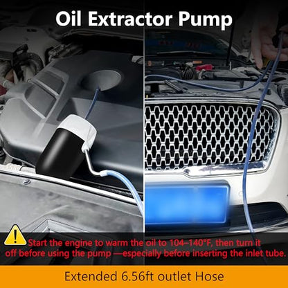 Oil Pump Extractor, Upgraded Self-Powered Electric Oil Change Pump, No Need Powered by Car, Engine Oil Transfer Pump, Fluid Transfer Pump for Marine, Boat, Car, ATV, RV, Truck, Motorbike