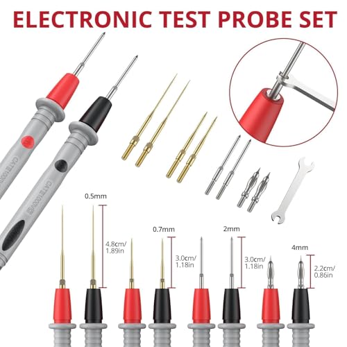 BINTA 25-Piece Silicone Multimeter Leads Kit for Electricians & DIY Users | Professional Test Leads with Replaceable Probes, Alligator Clips & Tweezer for Industrial Automotive Home Electrical Testing - style: 25PCS
