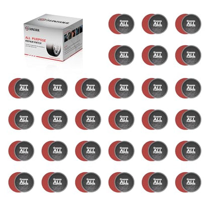 SUNSOUL 60Pcs Round Cold Tire Patches, 2-1/4"(57mm) Tire Repair Patches | 3 Size Options, Inner Tubes & Tubeless Tires, Round Patches, Tight Vulcanized Seal, Fits Car, Truck, Motorcycle & Bike - size: SGR57-60pcs