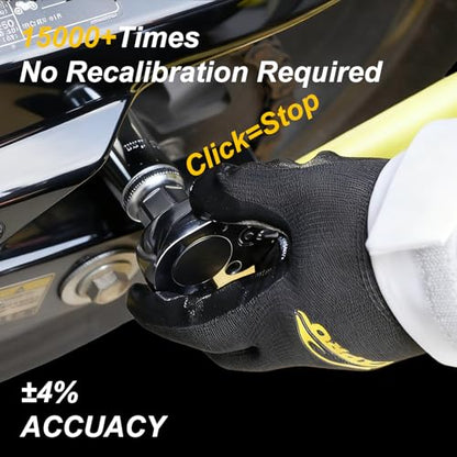 3Pcs Click Torque Wrench Set, 1/4", 3/8" & 1/2" Drive ±4% Accuracy, 72-Tooth Dual-Direction Adjustable Ratchet, 2-230N.m Dual Scale, Professional Repair Tools For Bike, Car, Motorcycle & DIY