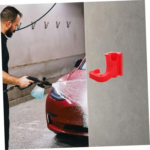 Zerodeko Modern Design Wall-Mounted Pressure Washer Wand Extension Car Wash Gun Holder - color: Red
