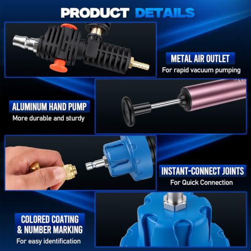 33 Pcs Coolant Pressure Tester & Vacuum Refill Kit, 23 Adapters