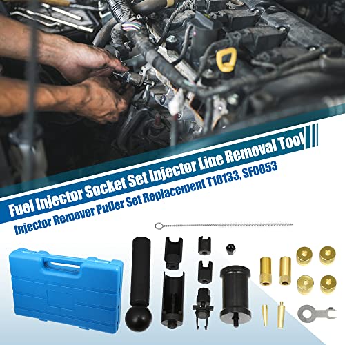 X AUTOHAUX Engine Fuel Injector Puller Removal Tool Injector Seal Install Kits for Volkswagen for Audi for Skoda FSI TSI TFSI 1.4 1.6 1.8 2.0 2.7 3.0 3.2 3.6 V6 4.2 V8