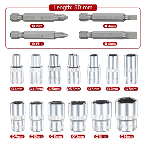 TOMMARS 130PCS Mini Ratchet Set,1/4 Inch Socket Ratchet Wrench Set | 72-Tooth Ratchet , S2 Steel Screwdriver Bits(PH, SL, T, HEX, PZ, SP, etc.), Cr-V Sockets, Hex Key Wrench Set, Extension Bars. - style: 130PC Mini Ratchet Set