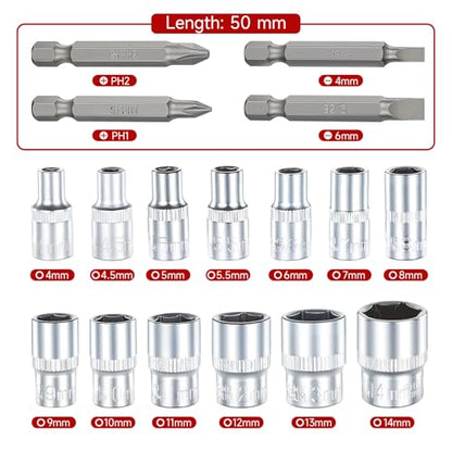TOMMARS 130PCS Mini Ratchet Set,1/4 Inch Socket Ratchet Wrench Set | 72-Tooth Ratchet , S2 Steel Screwdriver Bits(PH, SL, T, HEX, PZ, SP, etc.), Cr-V Sockets, Hex Key Wrench Set, Extension Bars. - style: 130PC Mini Ratchet Set