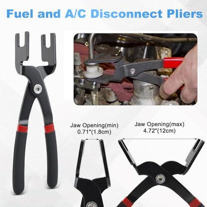 45pcs Master Quick Disconnect Tool Set, Fuel Line Disconnect Tool Kit for Automotive A/C Fuel & Transmission Systems,Fuel Line Removal and Separator Tool Compatible with GM Ford Chrysler Chevy