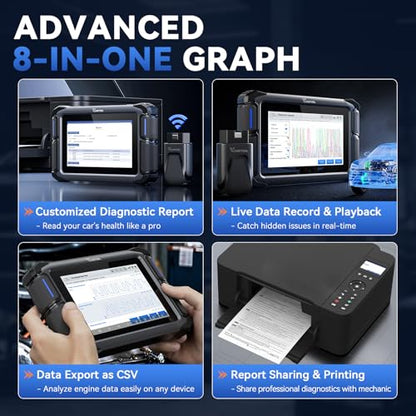 Bidirectional Scan Tool VDIAGTOOL VD70S, 2026 Wireless OBD2 Scanner Diagnostic Tool with 39+ Resets, All System Scanner for Car, FCA Autoauth, CAN FD & DoIP, Online Coding, PMI, 3 Years Update