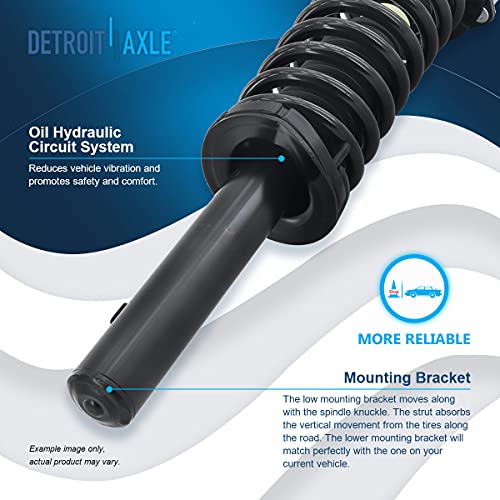 Detroit Axle - Front Strut Kit for 2005-2010 Jeep Grand Cherokee 2006-2010 Commander 2007 2008 2009, 2 Quick Struts Assembly 2 Sway Bar End Links Replacement Install Ready Strut Suspension Shock - size: 4QS2400008/Sway Kit