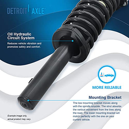 Detroit Axle - Front Strut Kit for 2005-2010 Jeep Grand Cherokee 2006-2010 Commander 2007 2008 2009, 2 Quick Struts Assembly 2 Sway Bar End Links Replacement Install Ready Strut Suspension Shock - size: 4QS2400008/Sway Kit