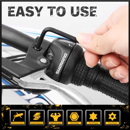 ELEAD Hex Key Allen Wrench Set: 41-Piece Hex and Torx Key Set with Torque Handle, Standard SAE(0.028"-3/8") & Metric(0.7mm-10mm) & Torx(T9-T50) in Storage Case, Heat Treated Chrome Vanadium Steel - style: New Version